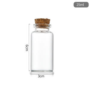 Bouteilles en verre de <span class=keywords><strong>30mm</strong></span> de diamètre pour décoration de fête de mariage, bouteilles à souhaits, tube pré-roulé transparent avec couvercle en liège - Product Image 6