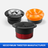 Tweeter Super Bullet Neodymium 160W Max, 3 inci Die Cast Aluminium, 1 inci Titanium, Voice Coil 4 Ohm, Langsung dari Pabrik, untuk Kendaraan