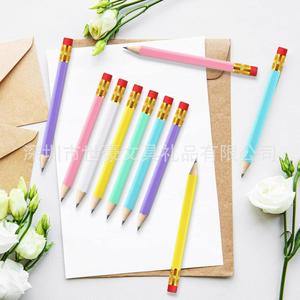 Crayon standard de golf en bois de 10 cm avec gomme, logo personnalisé, pour étudiants - Product Image 4