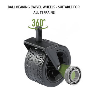 360 ° 旋回ホイール付き屋外折りたたみワゴンと耐久性のある600Dオックスフォード生地 - Product Image 4