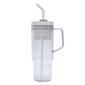 Cross-Border 40Oz Large Capacity Portable Car Environmental Protection Plastic Beer Tumbler Mug Cup With Handle Straw - Product Image 2