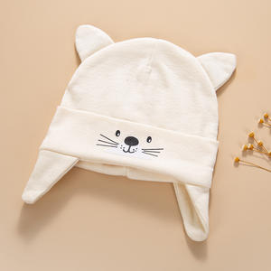<span class=keywords><strong>Bonnet</strong></span> doux unisexe pour bébé avec oreilles de chat de dessin animé, protection des oreilles, respirant, décontracté, type <span class=keywords><strong>bonnet</strong></span> à enfiler - Product Image 5