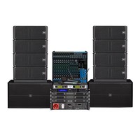 KYYSLB Équipement sonore de grande performance pour extérieur, ensemble complet de systèmes de sonorisation Line Array pour scène, bar, église, avec amplificateur et enceintes