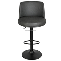 Vente directe d'usine, tabourets de bar ergonomiques et pivotants noirs pour cuisine et salle à manger, tabourets de bar ronds modernes, Sillas De Barra