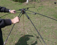 JW-017 accessoires de randonnée Camping cadre de tente instantané automatique poteau de tente en fibre de verre solide