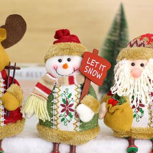 Santa Claus Snowman <b>Doll</b> Plush Toys <b>Handmade</b> Crafts Christmas Decoration and Small Gifts for Kids - Product Image 2