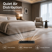 Vente en gros usine : Grilles d'aération noires 2*10 pour climatisation, ouvertures de ventilation au sol pour intérieur