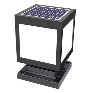 HDH Huidahong Solar <b>Cube</b> Pillar <b>Light</b> Outdoor Waterproof Garden Gate Fence Post Lamp - Product Image 4