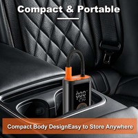 High Quality Portable 19mm 150psi Tire Inflator Smart Wireless Air Pump Digital Display Power Bank Function Emergency Light