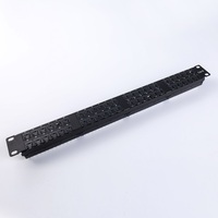 Panel Patch RJ45 Cat6 UTP Tanpa Pelindung 48 Port 1U 19 Inch untuk Rak dengan Jendela Label dan Penutup Debu