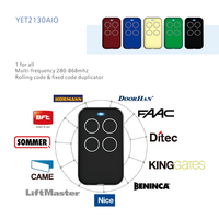YET2130 AIO - Control Remoto Inalámbrico RF para Puerta de Garaje, 280-868 MHz, Múltiples Colores, 4 Botones, Impermeable, con Certificación CE ROHS