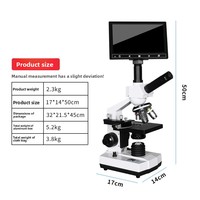 Microscope biologique à température constante pour l'observation des spermatozoïdes, microscope d'élevage haute définition