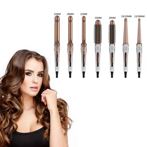 Led Digital Free Sample Curling Iron/curler Hair Curler Interchangeable Wands Curling Iron Set