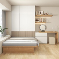 Lit de rangement moderne et simple avec armoire intégrée Tatami pour petit appartement – Mobilier de chambre à coucher