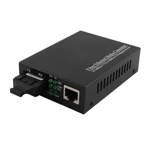 Industrial Grade Din Rail 1 Port Full-Duplex mode 10/100M Ethernet Fiber media converter route