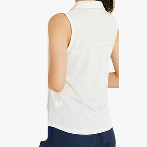 Vêtements de yoga d'été Haut de sport pour femmes Polo Gilet Séchage rapide Entraînement de course professionnel Vêtements de sport sans manches Gilet - Product Image 4
