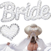 En stock, patchs en feutre non tissé faits main, brodés, thermocollants, avec perles et strass, motifs alphabet, cœur, chiffres, pour décoration DIY de sacs et chaussures