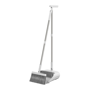 <b>Broom</b> And Dustpan Set Lightweight Plastic <b>Handle</b> With Soft Bristle For Household Cleaning - Product Image 5