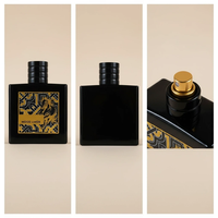 Huile de Parfum Bio Naturelle Écologique Oud Noir Safran 24H Longue Durée Luxe Arabe Homme 100ml Flacon Verre Haute Gamme Niche