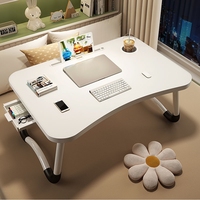 Table d'ordinateur portable pliable de style pour étudiants Petit bureau d'étude pour dortoir et maison Bureau de lit d'étudiant