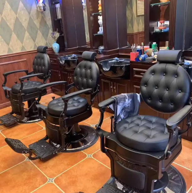 Peralatan Antik Barbershop Kecantikan Murah dan Kursi Salon Tukang Cukur Rambut Logam