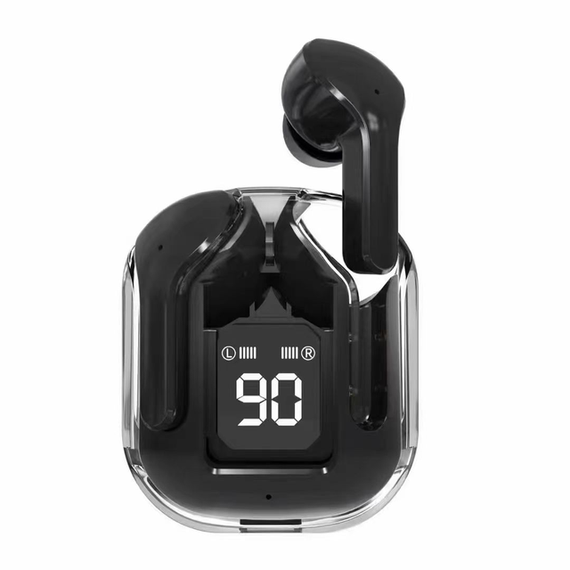 Transparent Shell LED Digital Display Air31 Wireless Earbuds TWS Stereo Headset for Sport Daily Use