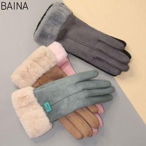 Gants d'hiver chauds et mignons pour femmes, épais, coupe-vent, compatibles écran tactile, vente en gros - Product Image 1