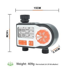 Temporizador de riego automático, temporizador de irrigación de plástico inteligente, resistente al agua, con batería verde, estándar europeo y americano - Product Image 4