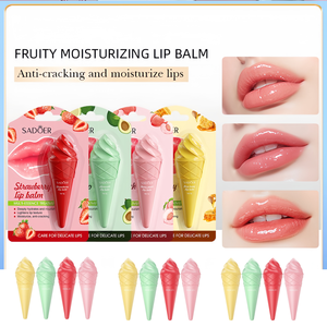 Baume à lèvres hydratant et nourrissant Bindi saveur crème glacée, imperméable, bio, enrichi en vitamine E et <span class=keywords><strong>sucre</strong></span>, <span class=keywords><strong>masque</strong></span> pour les lèvres, soin hivernal - Product Image 2