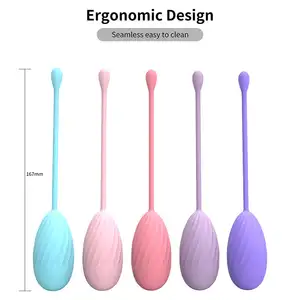 Medical Grade Silicone Vaginal Weight Vibreator Massage Female Vagina Tighten Exercise Ben Wa Kegel Balls Set Sex Toy For Women