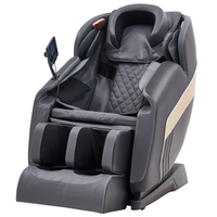 Fauteuil de Massage Électrique Shiatsu 4D Chauffant à Pistes SL, Inclinable, Zéro Gravité, Salon de Bien-être, pour le Corps Entier