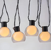 Guirlande lumineuse LED solaire pour camping en plein air, ambiance lumineuse, globe, IP44 étanche, ampoules féériques pour la décoration de tente de canopée