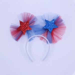 Baguette magique scintillante rouge et bleue avec étoiles, idéale pour Diwali et la remise des diplômes, fabriquée à la main en tissu, avec bandeau, accessoire de spectacle pour enfants - Product Image 2