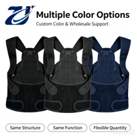 Ceinture de soutien dorsal respirante et réglable avec bretelles en maille pour correction de posture et soutien lombaire pour hommes et femmes