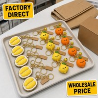 Op maat gemaakte PVC fruitfiguurtjes sleutelhanger groothandel promotionele cadeau souvenir party favor leverancier sleutelhanger