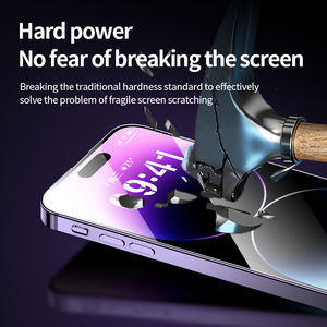 Protector de pantalla de fácil instalación sin polvo para iPhone 16 <span class=keywords><strong>Pro</strong></span> Max cubierta de vidrio templado transparente 15 Plus 14 <span class=keywords><strong>Pro</strong></span> 13 12 11 XR XS - Product Image 6