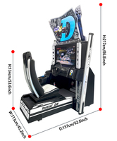 Machine d'arcade Maker à 2 joueurs, simulateur de conduite, jeu de voiture de course, machine à pièces en vente