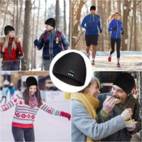 Bonnet musical avec écouteurs sans fil intégrés, bandeau tricoté amovible et lavable, oreillettes mains libres pour l'hiver et les activités de plein air