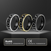 Bague intelligente en acier à écran tactile matriciel avec suivi du sommeil pour Android et iOS - Accessoire de santé et de fitness pour hommes