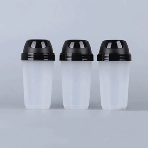 300ml 500ml réutilisable poudre shaker bouteille tasse avec couvercles maison école <span class=keywords><strong>non</strong></span> <span class=keywords><strong>jetable</strong></span> PP sport eau boissons jus bouteille 16oz - Product Image 4