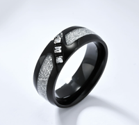 316 acier inoxydable hommes bague bijoux 18K plaqué or carré Zircon CNC réglage haute qualité bague de mode pour les fiançailles de mariage
