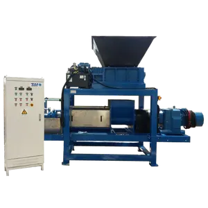 oil palm empty fruit bunch EFB shredder and dewatering squeezer combo machine
