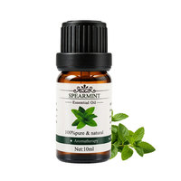 Huile Essentielle de Menthe Verte 100% Pure et Naturelle, Marque Privée Personnalisée, pour Diffuseur d'Aromathérapie, Soins de la Peau, Huile de Massage, OEM