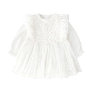 Nouveau-né bébé fille vêtements ensembles formelle dentelle robe de baptême bébé fille pour fête mariage 0 3 6 mois infantile robe de baptême - Product Image 6