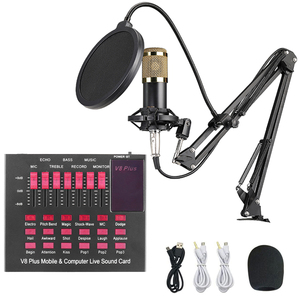 Tarjeta de sonido V8 V9 BM800, micrófono de estudio con tarjeta de sonido, grabación con cable, estudio externo, tarjeta de sonido en vivo - Product Image 4