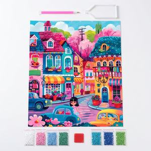Kit Pittura Diamante Fai da Te con Stampa Paesaggistica Colorata, Mosaico a Punti di Cristallo, Pittura con Pietre per Principianti, Decorazione Murale per la Casa - Product Image 3