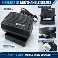 Haut-parleur externe pour radio mobile Motorola HSN4031 7,5 W pour APX 8500 APX 7500 APX 6500 APX 4500, unité de haut-parleur audio haute performance HSN4031B