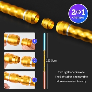 ZLangsports <span class=keywords><strong>Sabre</strong></span> LED 2 en 1, 15 couleurs, rechargeable, lumière <span class=keywords><strong>laser</strong></span>, effets sonores, poignée en métal, jouets lumineux - Product Image 5