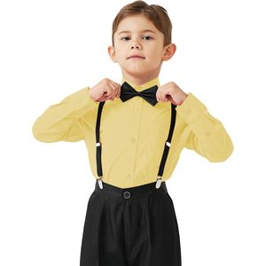 Chemise à manches longues boutonnée pour enfants, avec poche poitrine, coupe classique, pour les tout-petits jusqu'à 16 ans - Product Image 2