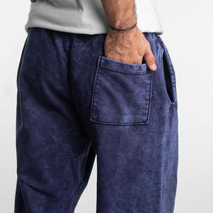 Pantalons de survêtement décontractés pour hommes personnalisés, 100% coton, lavage vintage, taille mi-haute, poids lourd, écologiques - Product Image 4